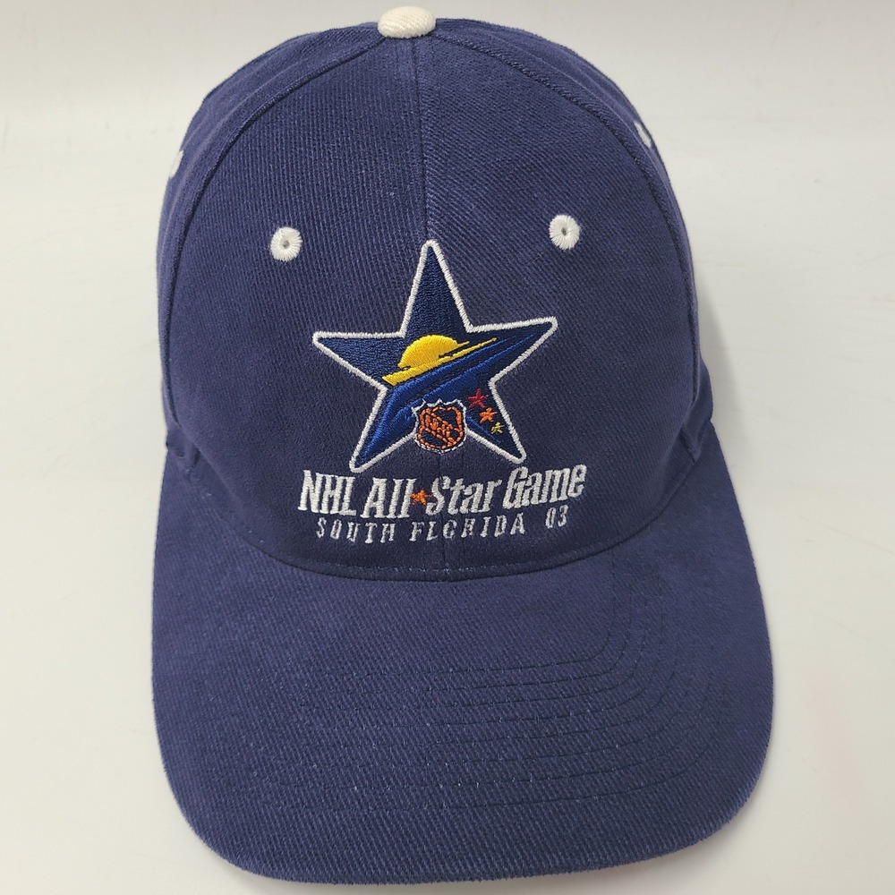 Vintage NHL All Star Game Hat Adjustable Drew Pearson Blue NHL Logo 2003 Y2K Men
